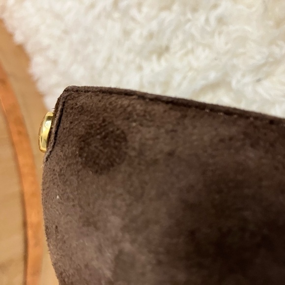 Michael Kors Brown Suede Platform Open Toe Heel Pump Size 6 - Picture 7 of 12